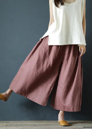 Chunxin original design cotton and linen wide-leg pants - SooLinen