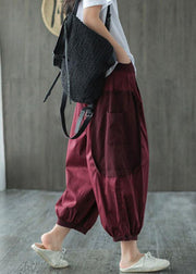 Classy Mulberry Pockets Patchwork lantern Pants Fall - SooLinen