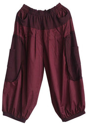 Classy Mulberry Pockets Patchwork lantern Pants Fall - SooLinen