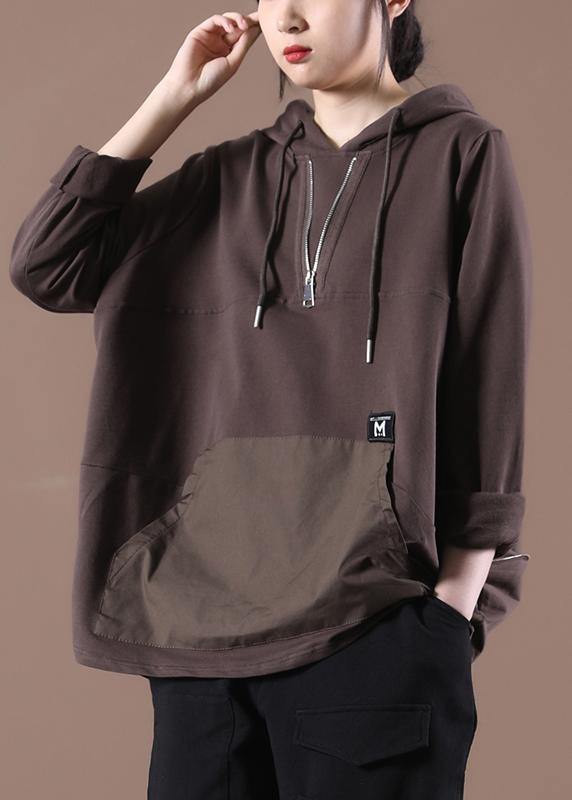 Club Coffee Zippered Pullover Streetwear - SooLinen