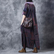 Comfy Sweater dress outfit Women Knitted Printing Split Pleated Spring Maxi Dress