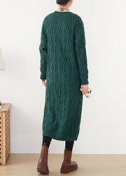 Cute spring knitwear fall fashion green wild sweater coat - SooLinen