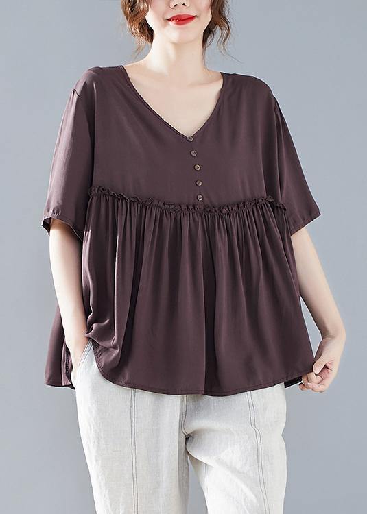 DIY v neck Cinched tunic pattern Wardrobes chocolate tops - SooLinen