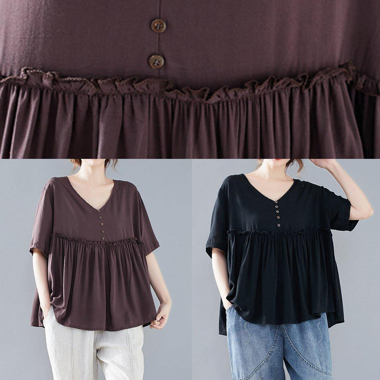 DIY v neck Cinched tunic pattern Wardrobes chocolate tops - SooLinen