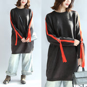 Dark gray plus size sweat dresses oversized casual shift dress