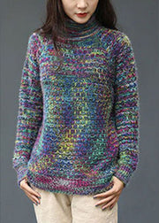 Elegante rote Rollkragenmode Lässige Herbst-Strickpullover