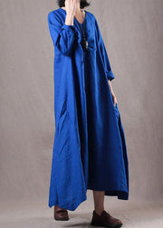 Elegant linen clothes stylish Linen Solid Loose A-Line Irregular Hem Casual Dress