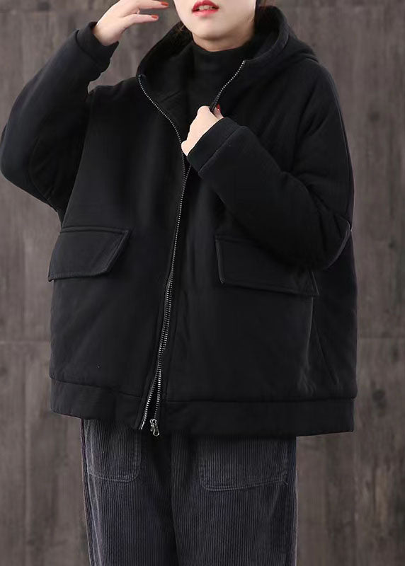 Elegant casual winter jacket patchwork coats red short hooded overcoat