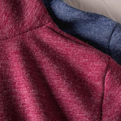 Modische blaue und rote High-Neck-Maxi-Pullover-Kleider für Frauen