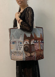 Fine Three kittens Canvas Tote Handbag