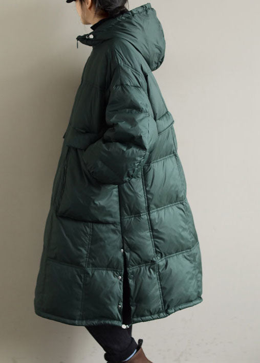 Green Pockets Fine Cotton Filled Zip Up Winter coats