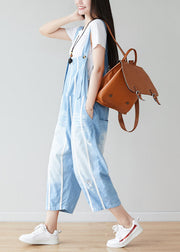 Handgemachte hellblaue Taschen Gestreifte Overalls Sommer