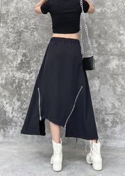 Irregular skirt female summer a-line skirt in the long section of large size elastic waist wild casual skirt - SooLinen