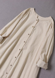 Italian Beige Button Corduroy Cardigan Spring