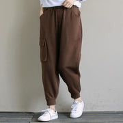 Loose Chocolate literature and art versatile casual Capris - SooLinen