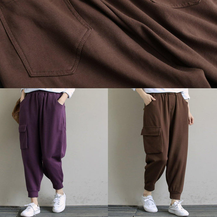 Loose Chocolate literature and art versatile casual Capris - SooLinen