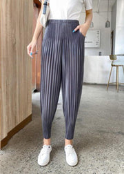 Loose Red Radish trousers Elastic Waist Pants Summer - SooLinen