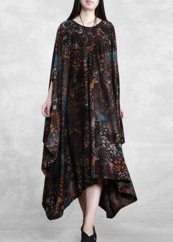 Modern Chocolate Long Summer Dress - SooLinen