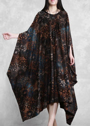 Modern Chocolate Long Summer Dress - SooLinen