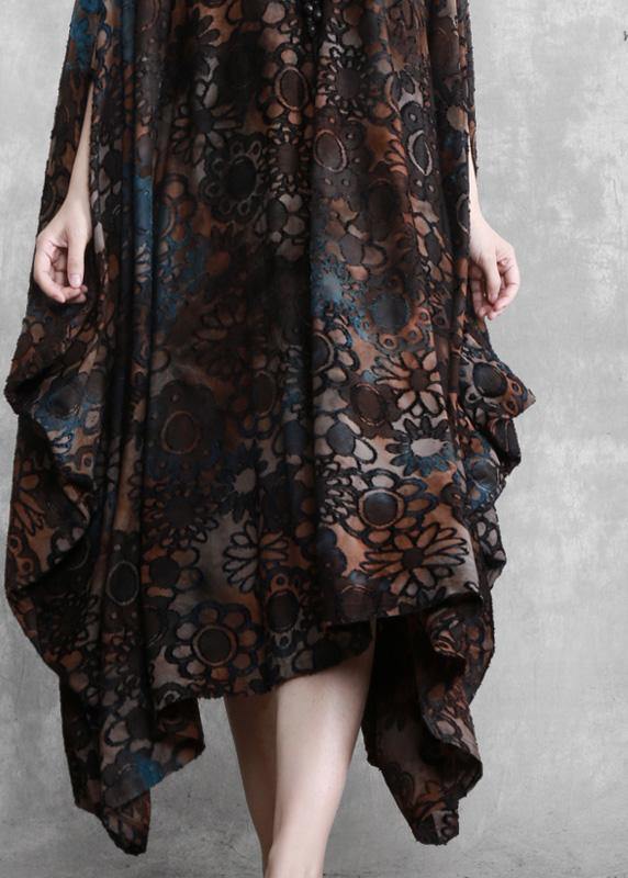 Modern Chocolate Long Summer Dress - SooLinen