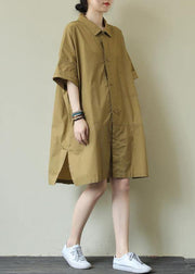 Modern Yellow Summer Dresses Cotton Clothes - SooLinen