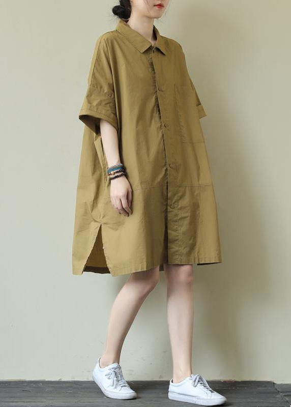 Modern Yellow Summer Dresses Cotton Clothes - SooLinen