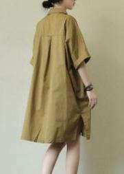 Modern Yellow Summer Dresses Cotton Clothes - SooLinen