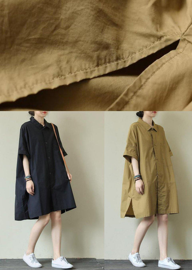 Modern Yellow Summer Dresses Cotton Clothes - SooLinen