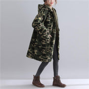 New army green parkas casual hooded jacket Fine pockets outwear