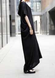 2021 Black Maxi Dress Long Summer Dresses Caftan - SooLinen