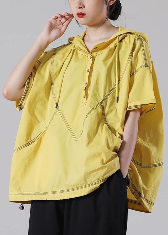 Organic Orange Button Cotton Summer Top - SooLinen