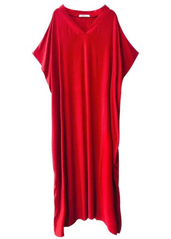 Red Caftans Summer Dress - SooLinen