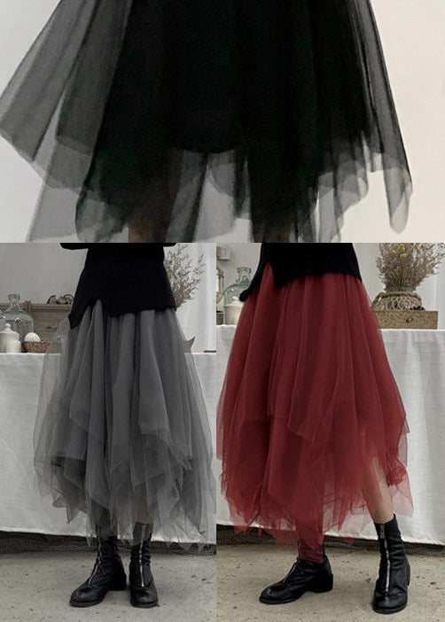 Plus Size Fine Black Tulle beach skirts Spring