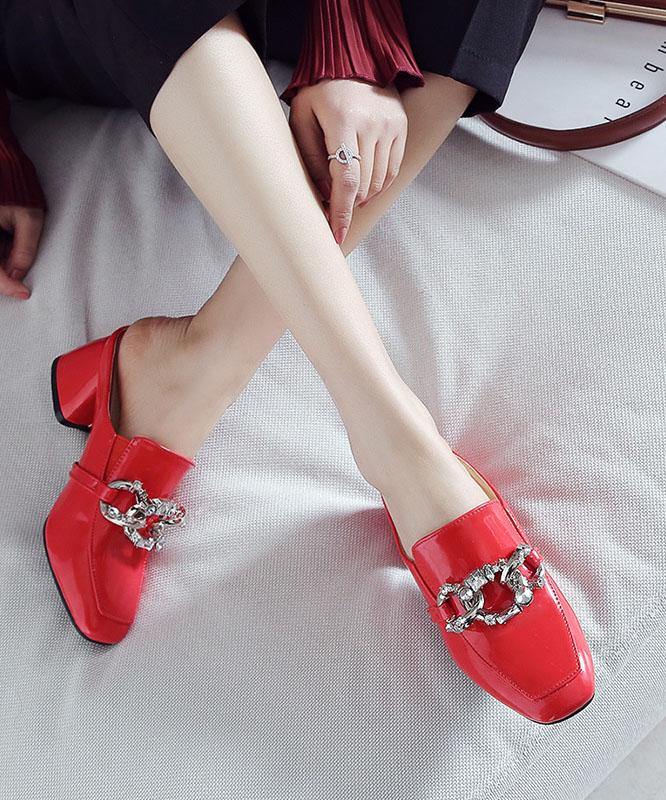 Red High Heels High Heel Slippers - SooLinen