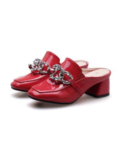 Red High Heels High Heel Slippers - SooLinen