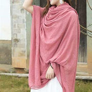 SScarf female pink bib Korean wild silk scarf - SooLinen