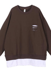 Street Coffee Hole Pullover Streetwear - SooLinen