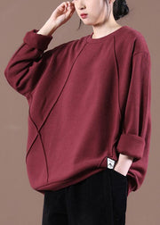 Street Wine Red Top Quality Sweatshirt - SooLinen