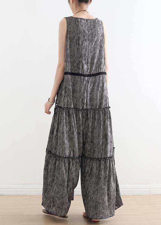 Summer Casual Multi-Layer V-neck Strap Pants With Jumpsuits - SooLinen