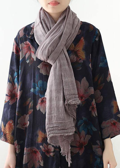 casual cotton linen striped scarves new Cinched big scarf - SooLinen