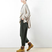 dark green warm cotton winter pants oversized pants 2024