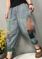 diy Blue fashion patch applique denim Pants Spring