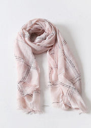 fall cute khaki plaid scarves soft striped big scarf - SooLinen