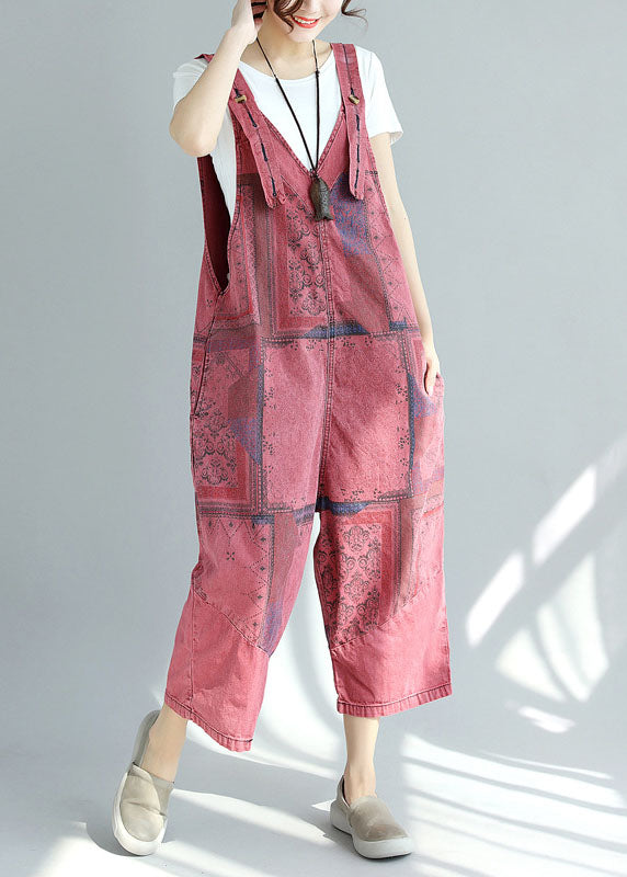 lose Maulbeertaschen Print Jumpsuit Spring