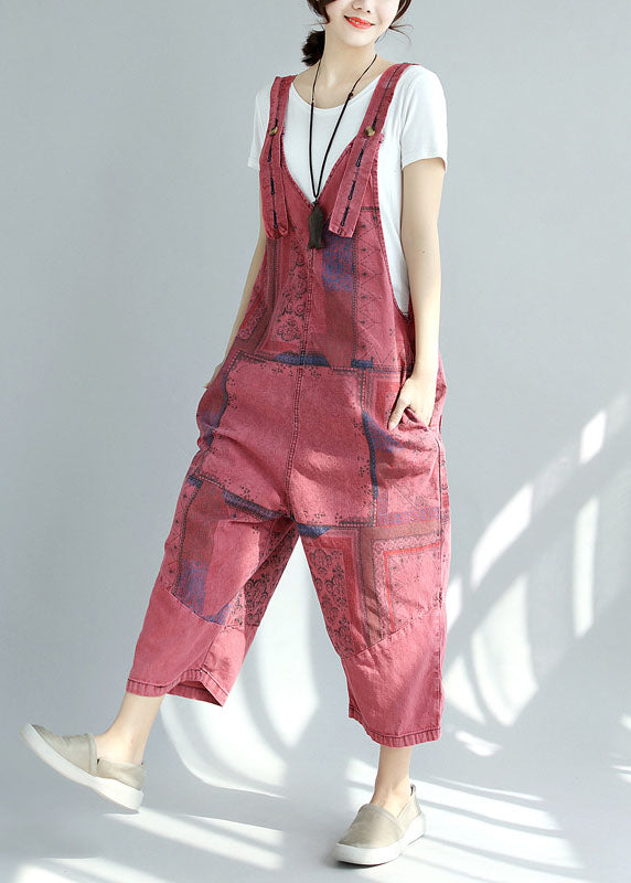 lose Maulbeertaschen Print Jumpsuit Spring