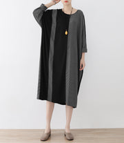 the lost 2024 strip cotton caftans fashion cotton dresses long oversized casual outfits