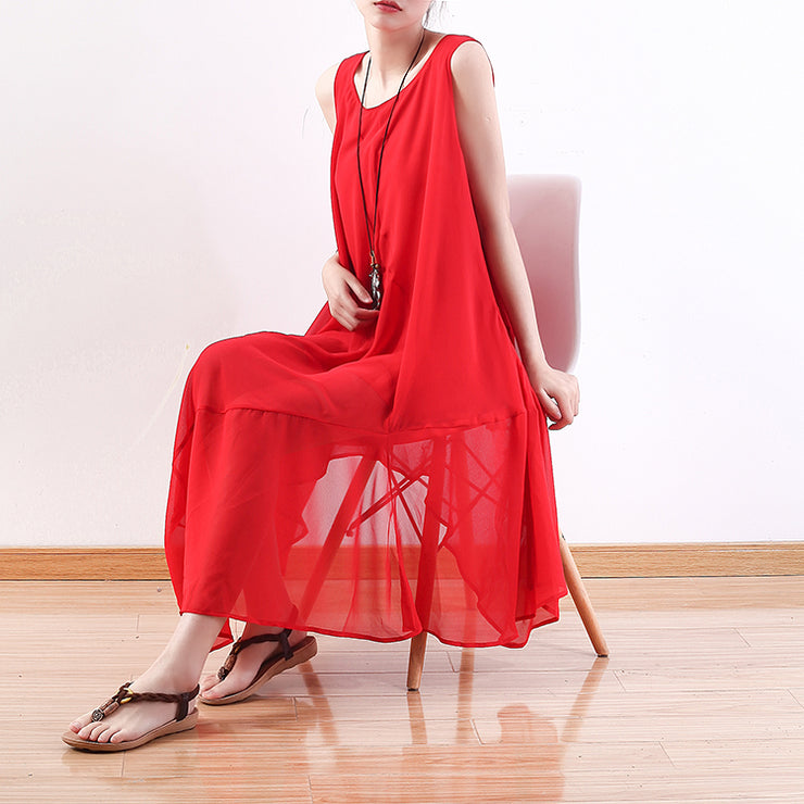 feines rotes chiffonkleid plus größe kleidung asymmetrischer saum chiffon kleidung kleider